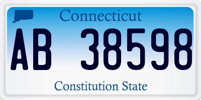 CT license plate AB38598