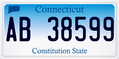 CT license plate AB38599