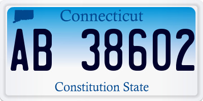CT license plate AB38602