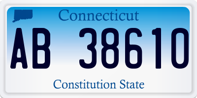 CT license plate AB38610