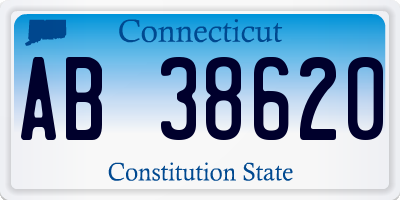 CT license plate AB38620