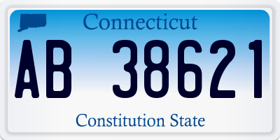 CT license plate AB38621