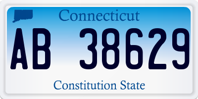 CT license plate AB38629