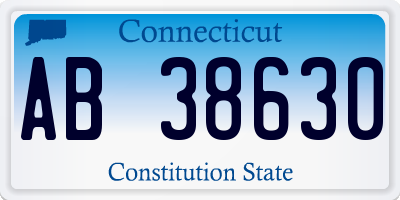 CT license plate AB38630
