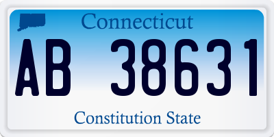 CT license plate AB38631