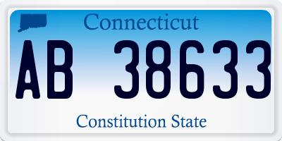 CT license plate AB38633