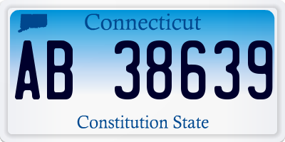 CT license plate AB38639