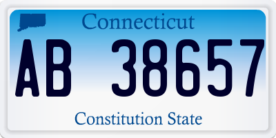 CT license plate AB38657