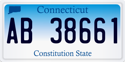 CT license plate AB38661