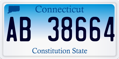 CT license plate AB38664