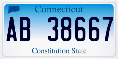 CT license plate AB38667