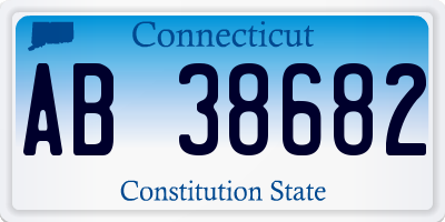 CT license plate AB38682