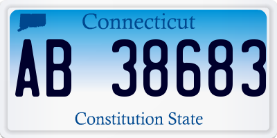 CT license plate AB38683