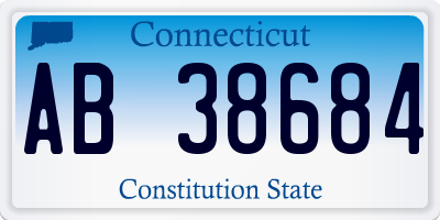 CT license plate AB38684