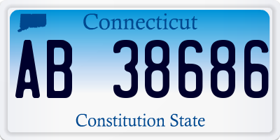 CT license plate AB38686