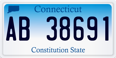 CT license plate AB38691