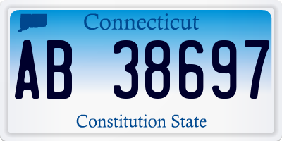 CT license plate AB38697