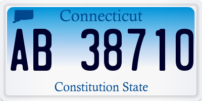 CT license plate AB38710