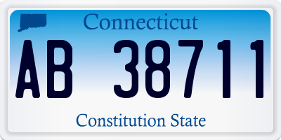 CT license plate AB38711