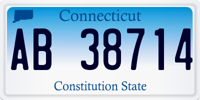 CT license plate AB38714
