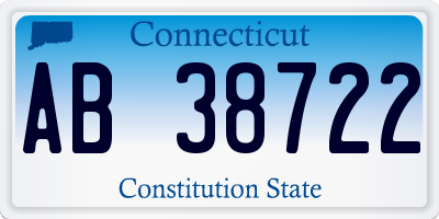 CT license plate AB38722