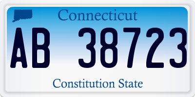 CT license plate AB38723