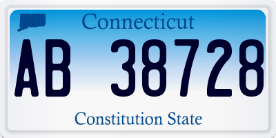 CT license plate AB38728