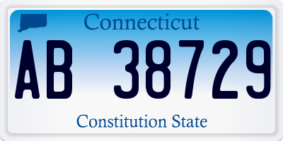 CT license plate AB38729