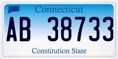 CT license plate AB38733