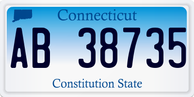 CT license plate AB38735