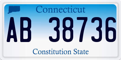CT license plate AB38736