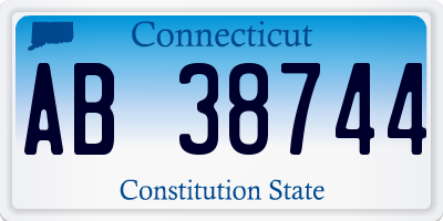 CT license plate AB38744