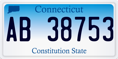 CT license plate AB38753