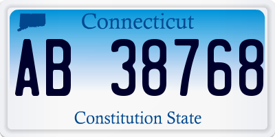 CT license plate AB38768