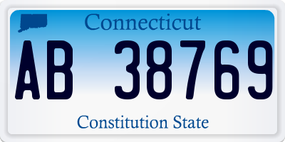 CT license plate AB38769