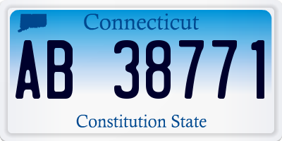 CT license plate AB38771