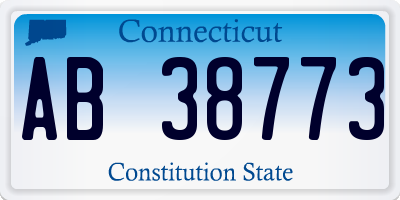 CT license plate AB38773