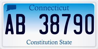 CT license plate AB38790