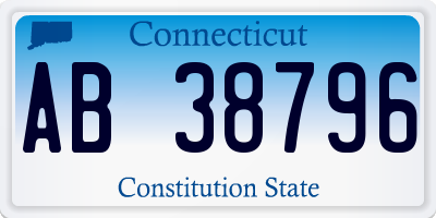 CT license plate AB38796