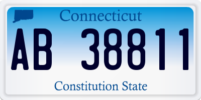 CT license plate AB38811