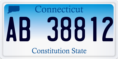 CT license plate AB38812