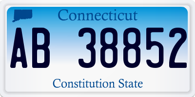 CT license plate AB38852