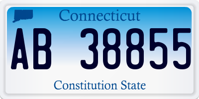 CT license plate AB38855