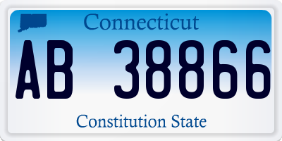 CT license plate AB38866