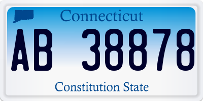 CT license plate AB38878