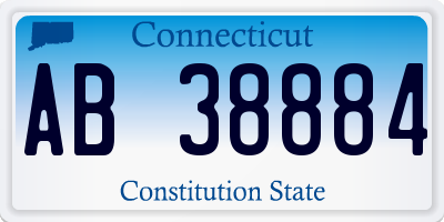 CT license plate AB38884