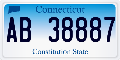 CT license plate AB38887