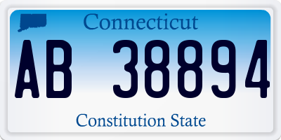 CT license plate AB38894