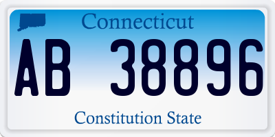 CT license plate AB38896