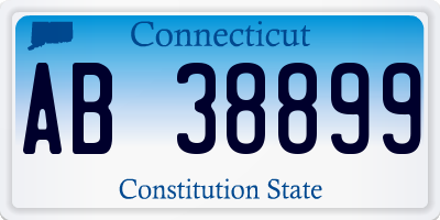 CT license plate AB38899